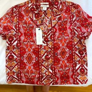 NEW RACHEL ZOE 100% LINEN BUTTON UP SHIRT